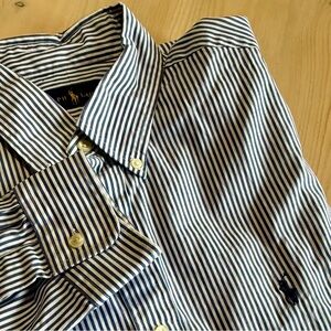 Ralph Lauren Blue Striped Shirt Men’s shirt size 17 32/33